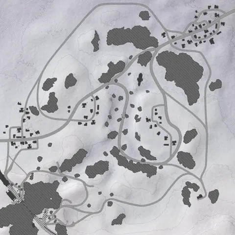 Carte tactique Vallée enneigée